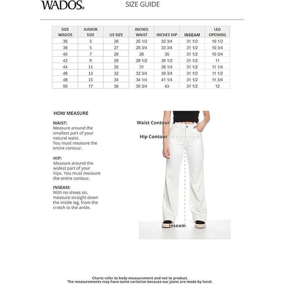 WADOS High Waisted Flare Jeans size 9 High Waist Relaxed Fit for women or junior - Picture 4 of 10